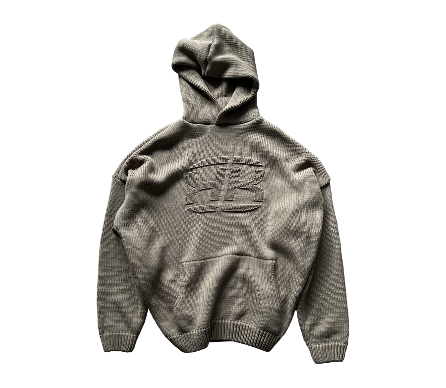 Branded Knit Hoodie