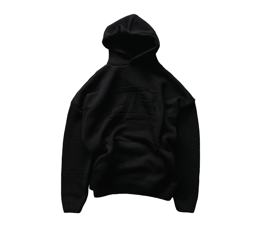 Branded Knit Hoodie