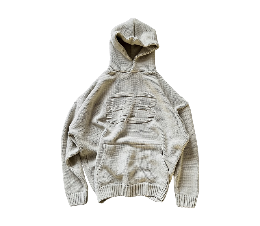 Branded Knit Hoodie