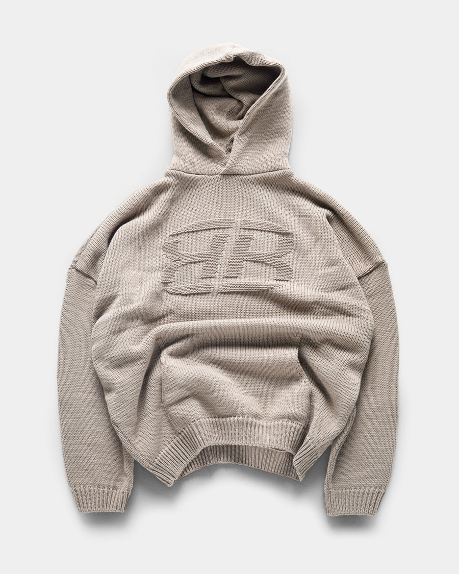 Branded Knit Hoodie