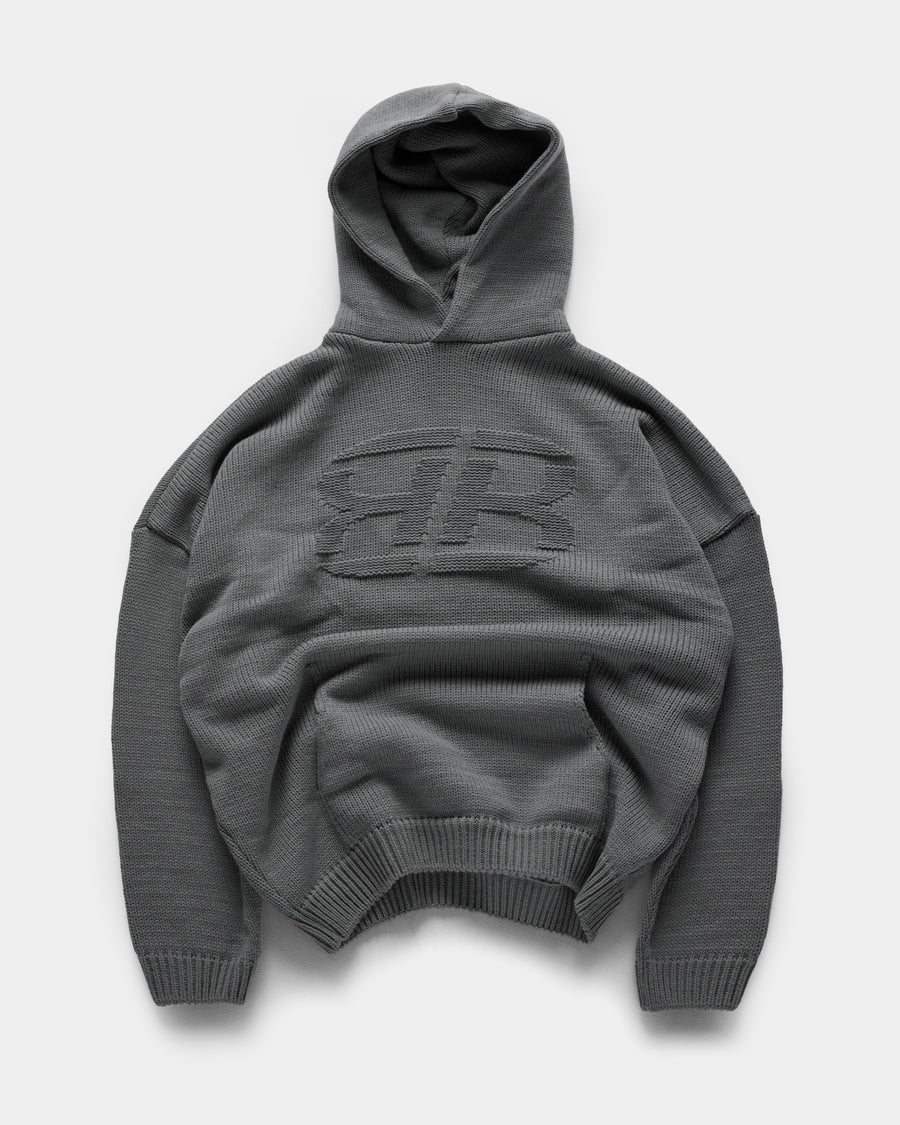 Branded Knit Hoodie