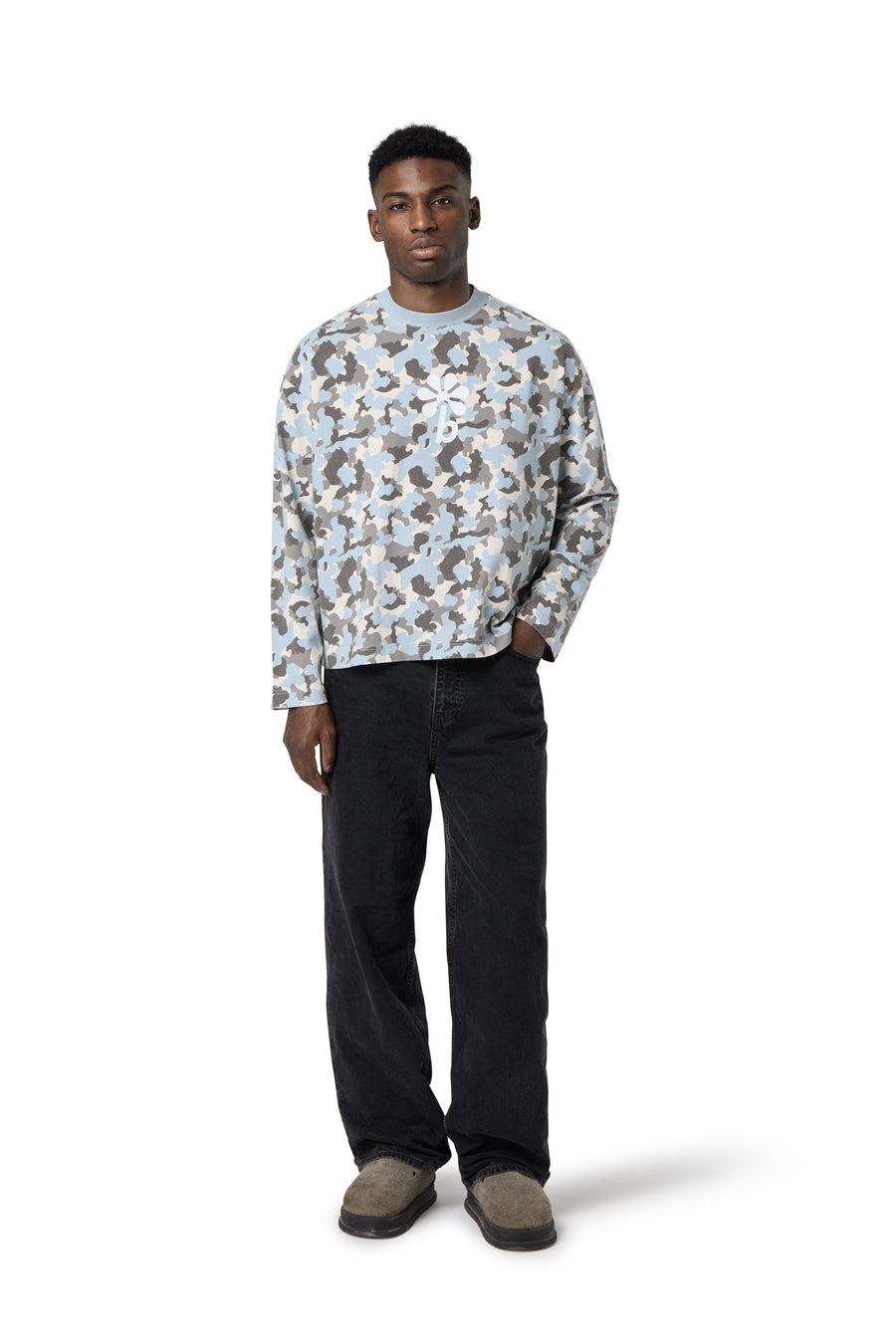 Blu Camo Long Sleeve