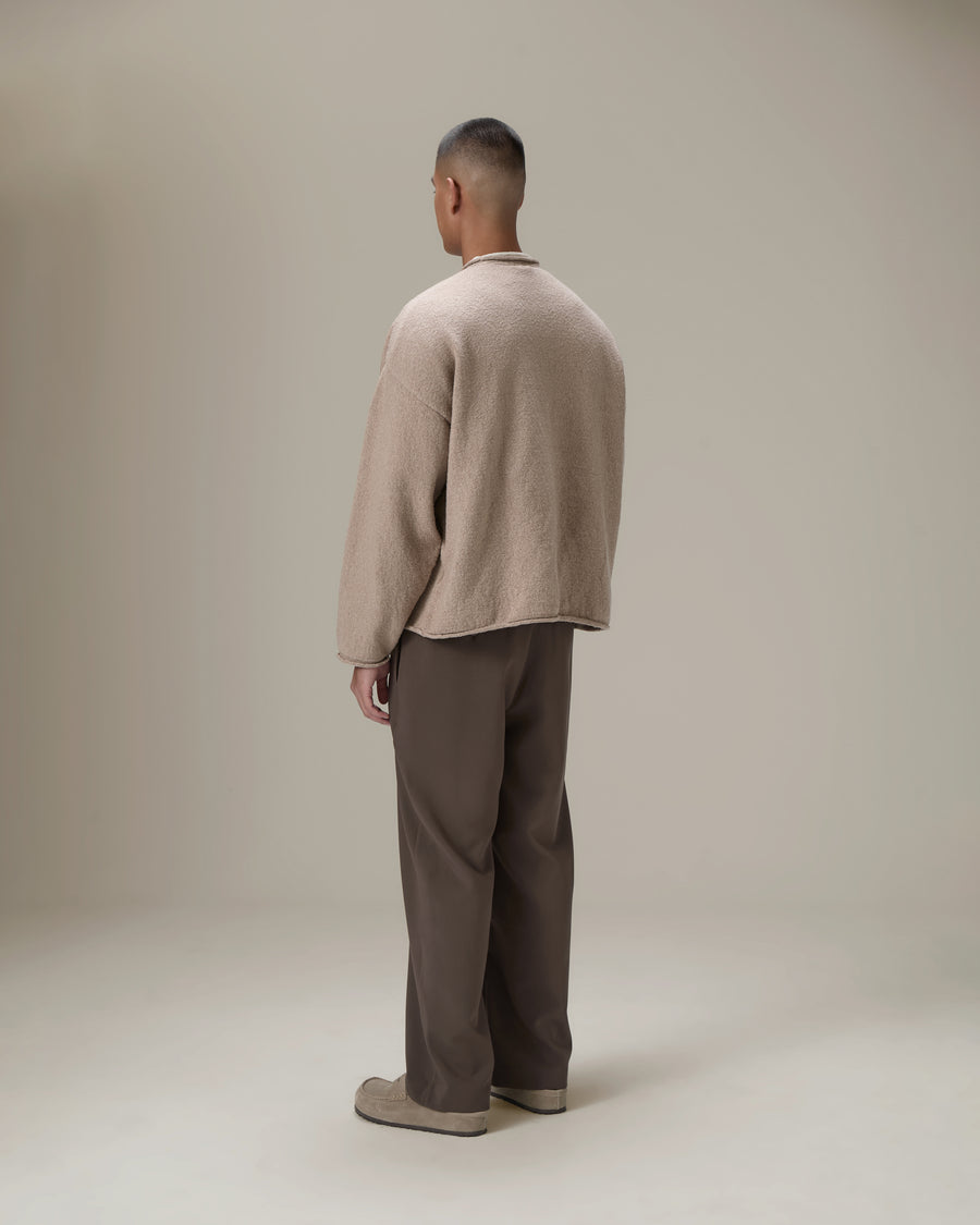 Parker Layered Knit Jumper in Beige