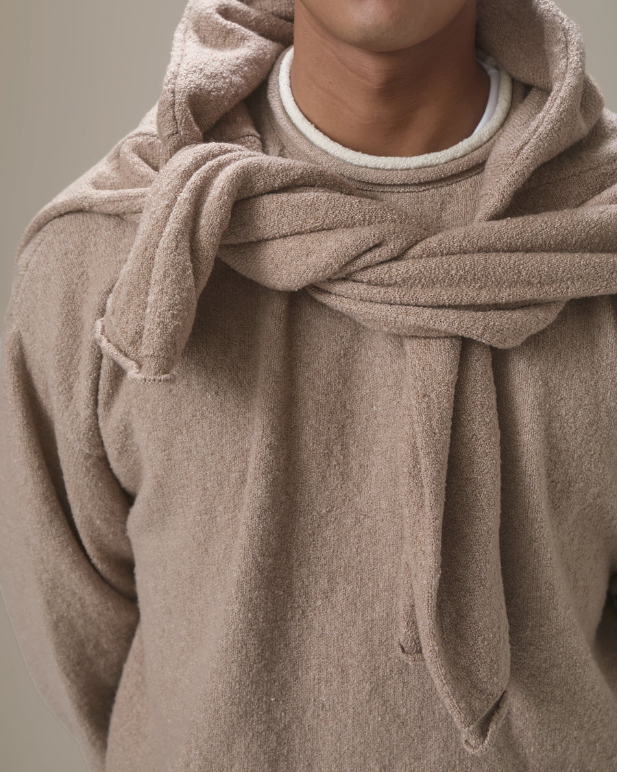 Parker Layered Knit Jumper in Beige